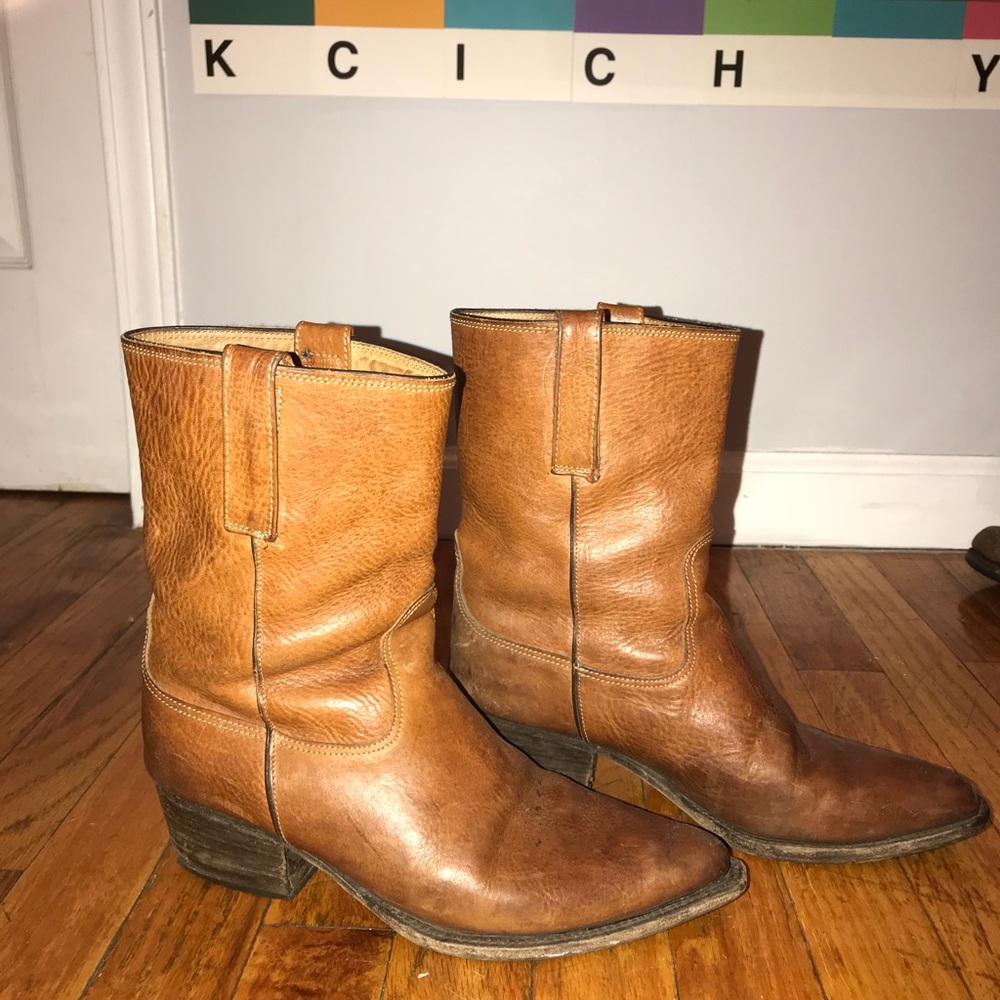 Cole Haan Leather Ankle Heeled Booties Leather